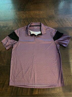 PBX Pro Purple Performance Polo Shirt Black Accent Men’s Large